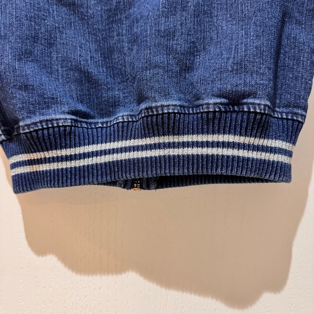 Vtg Kids Girls Hello Kitty 5T Denim Bomber Jacket Blue Sequin Bow Zipper Charm - Picture 14 of 16
